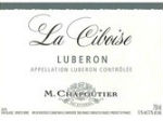 Lubéron, La Ciboise, M. Chapoutier, 75cl, 2010